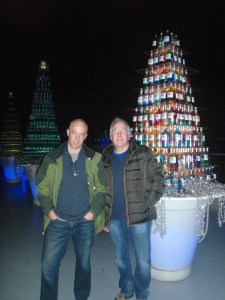 On the roof at the 360 Club.