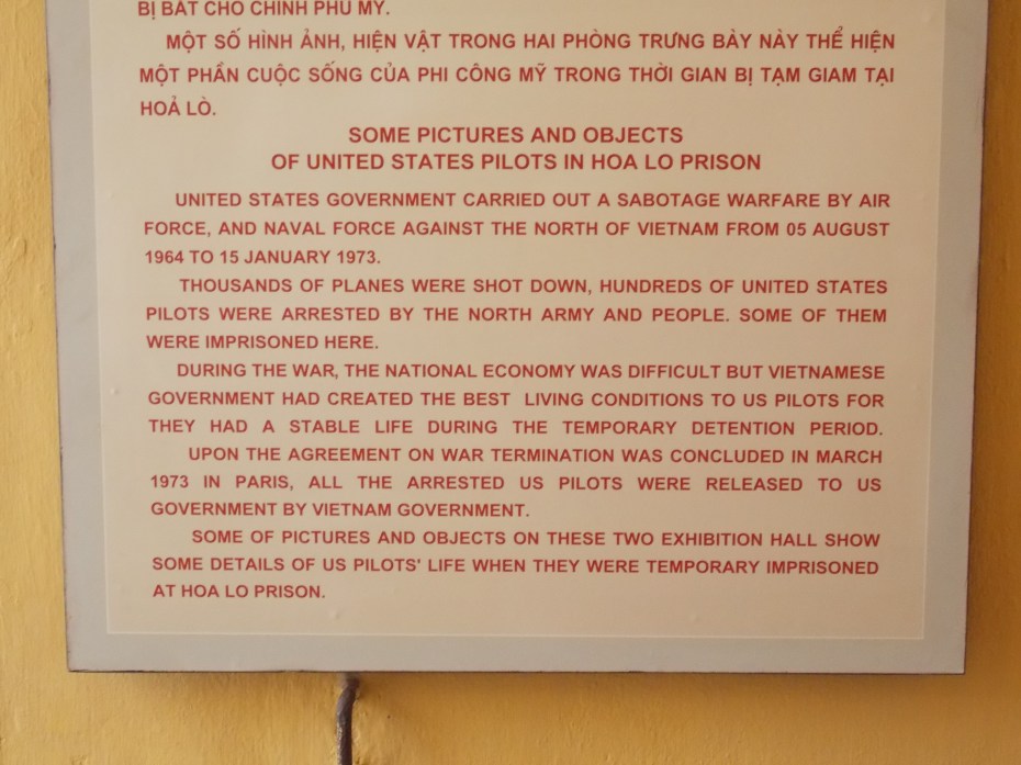 I wonder what the imprisoned American pilots would have to say about this?