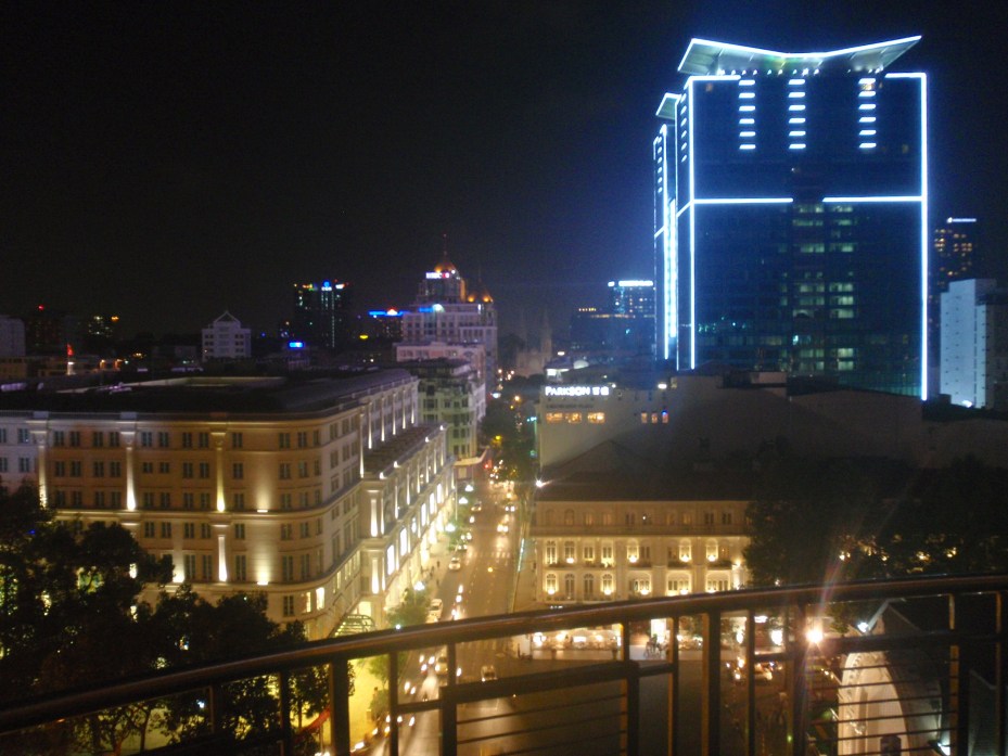View of modern-day Saigon from the Saigon Saigon bar.