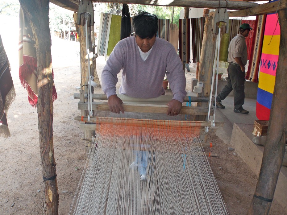 Mr. Guzman weaves the ponchos that the President of Argentina gives to visiting dignitaries.