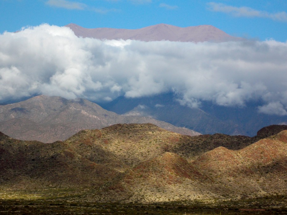 It's cool seeing mountains, then clouds, and then more mountains.