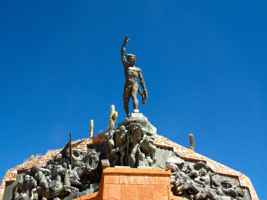 The monument to the native Indians in Humahuaca.