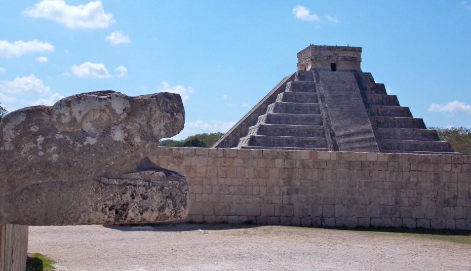 Serpents and pyramids, big hits in the Mayan culture.