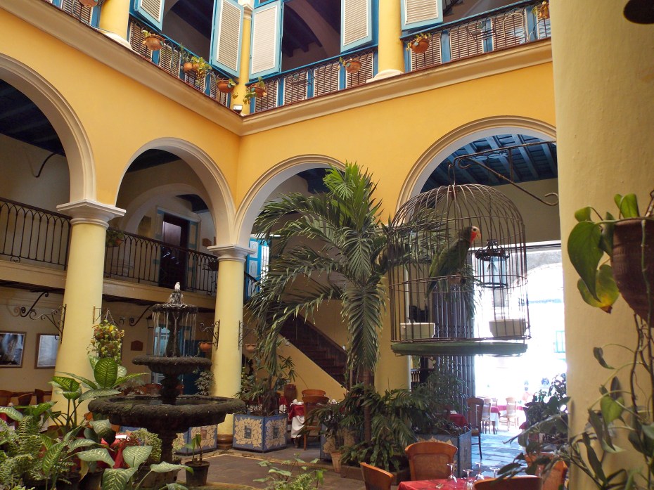 The beautiful old buildings with the open-air core are so typical of Old Havana.